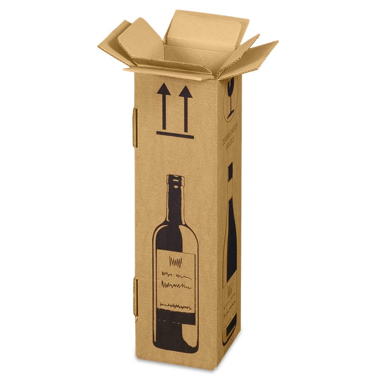 Versandkarton FÜR WEINFLASCHEN (105x105x420 mm)
