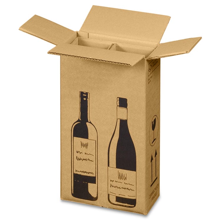 Versandkarton FÜR WEINFLASCHEN (204x108x368 mm)