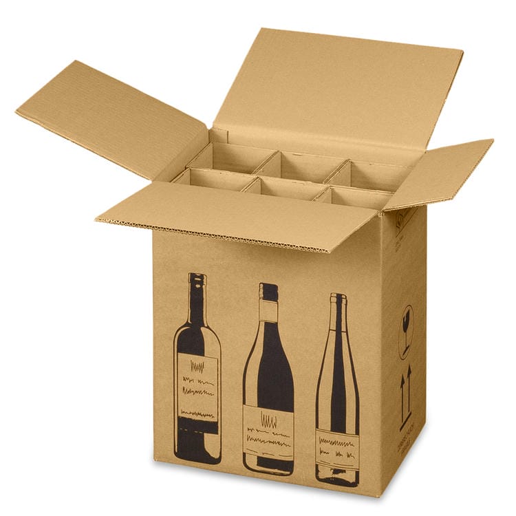 Versandkarton FÜR WEINFLASCHEN (305x212x368 mm)