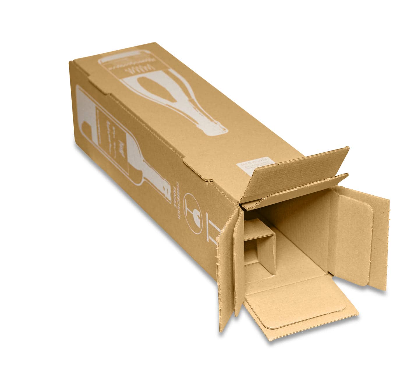 Versandkarton FÜR WEINFLASCHEN “Eco-Line“ (105x105x420 mm)
