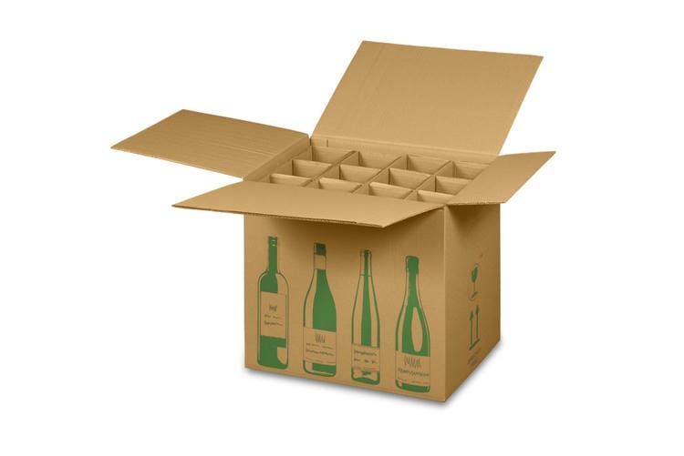 Versandkarton FÜR WEINFLASCHEN “Eco-Line“ (524x305x368 mm)