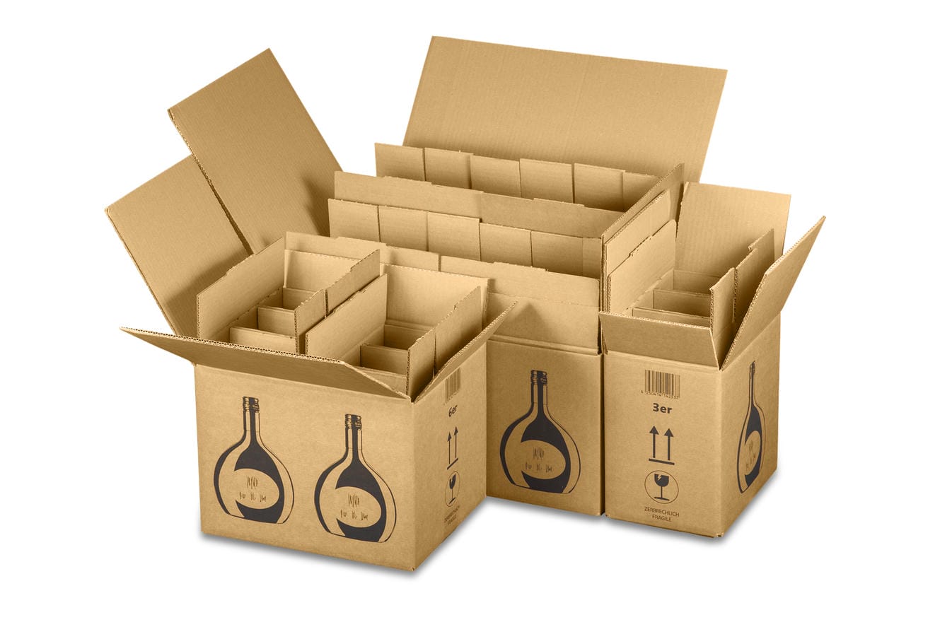 Versandkarton FÜR BOCKSBEUTEL, Retail-Sets inkl. Einlage (498x328x238 mm)