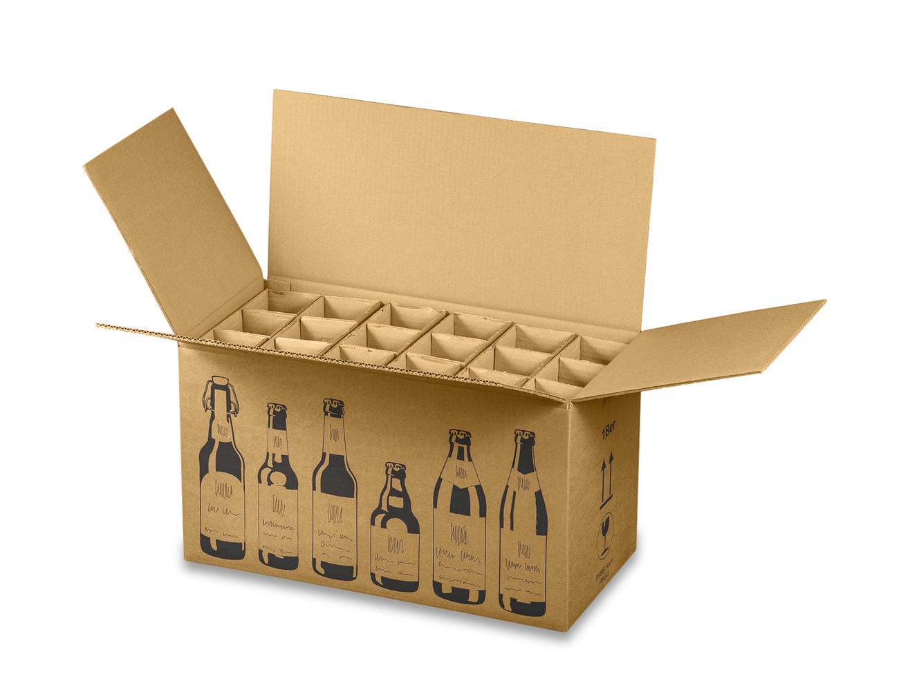 Versandkarton FÜR BIERFLASCHEN (528x255x288 mm)