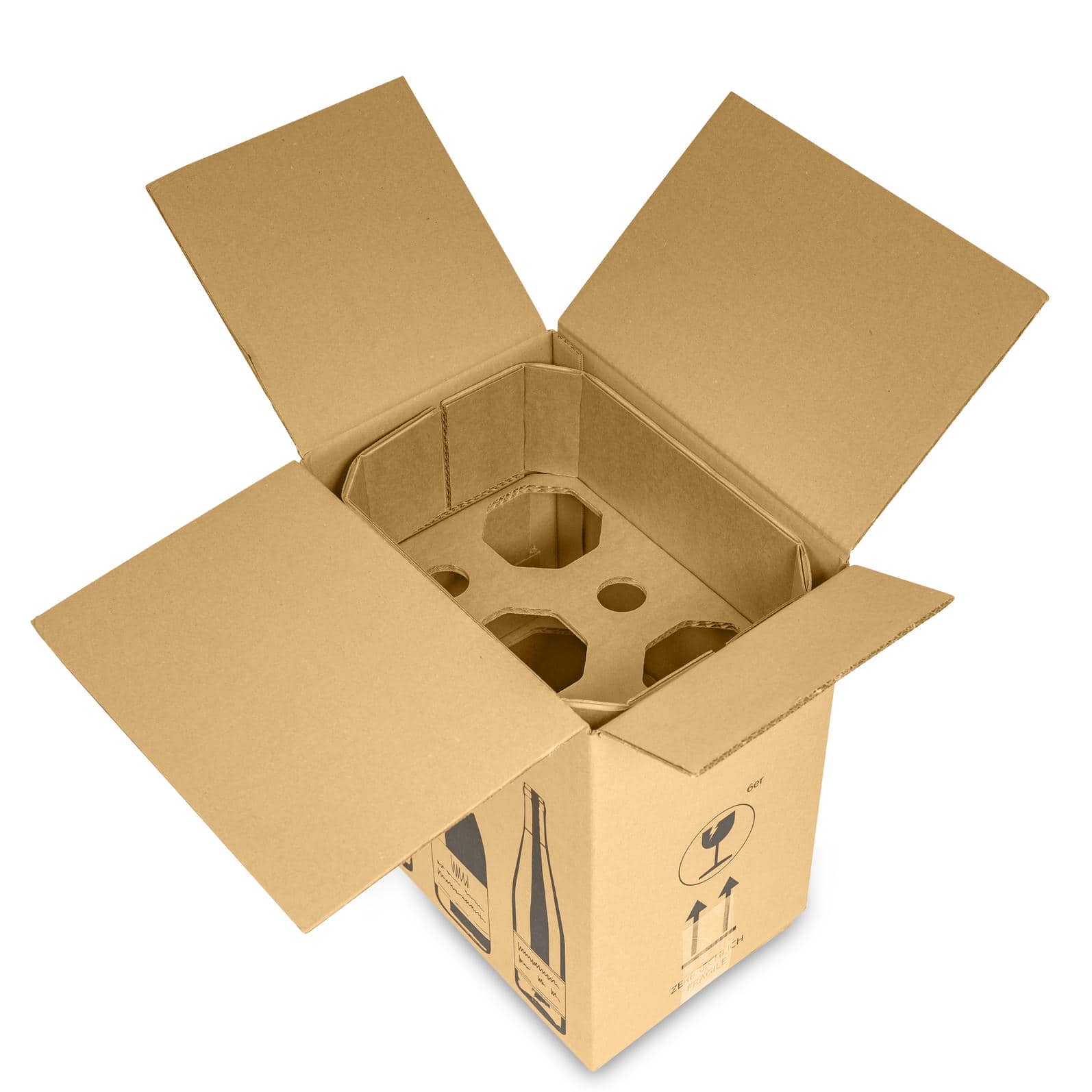 Versandkarton FÜR BIERFLASCHEN, Einlagen