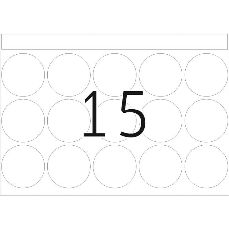 Haftetiketten für Druckmaschinen DP1 rund, rot