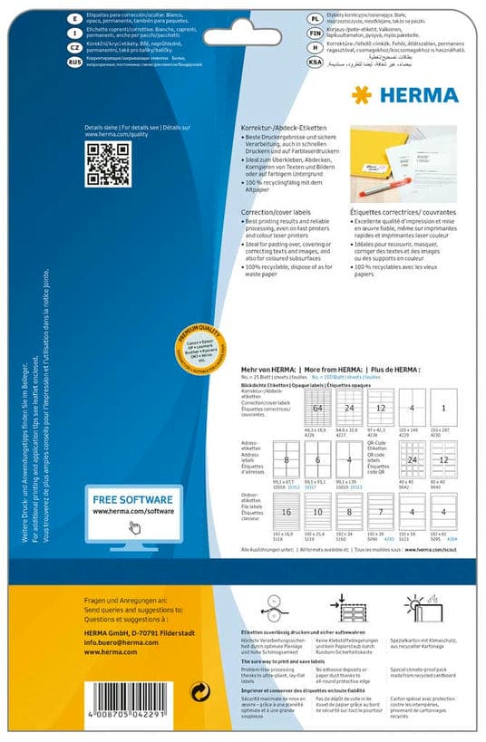 Korrektur-/AbdeckEtiketten, blickdicht