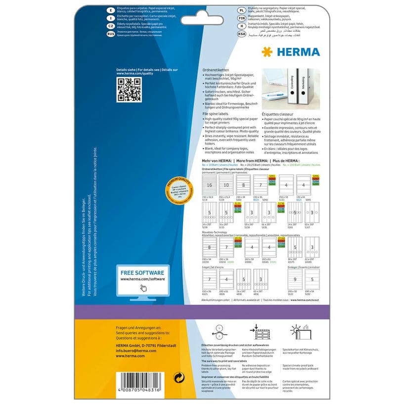 Ordner-Etiketten Inkjet