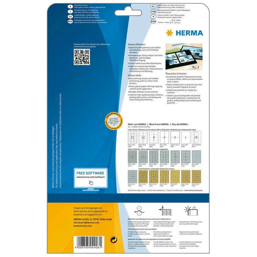 Hochglanz-Etiketten, Laserdrucker