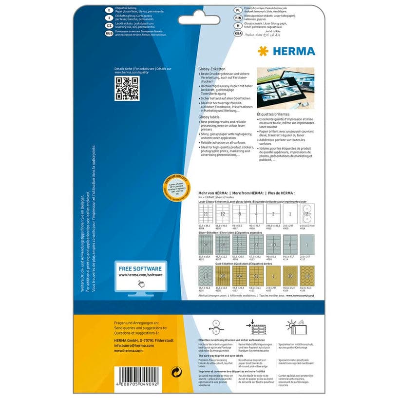 Hochglanz-Etiketten, Laserdrucker